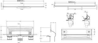 Душевой лоток Berges Wasserhaus Wall 091056 60 см